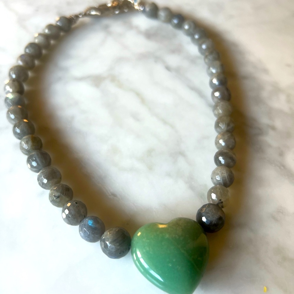 Natural Stone Heart necklace